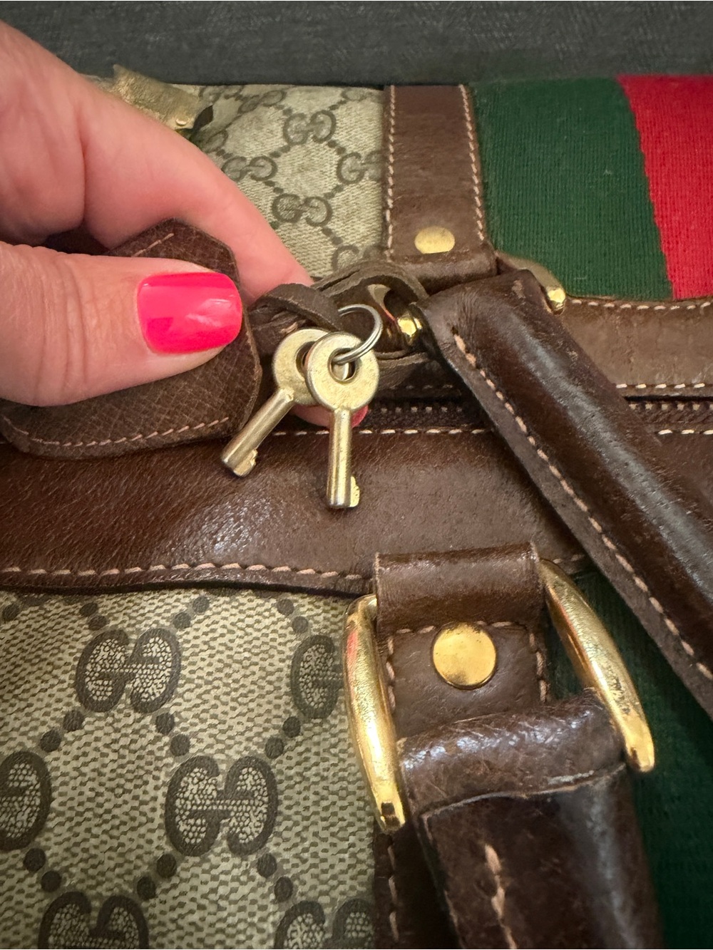 Vintage Gucci Duffel Travel Bag - Picture 7 of 16